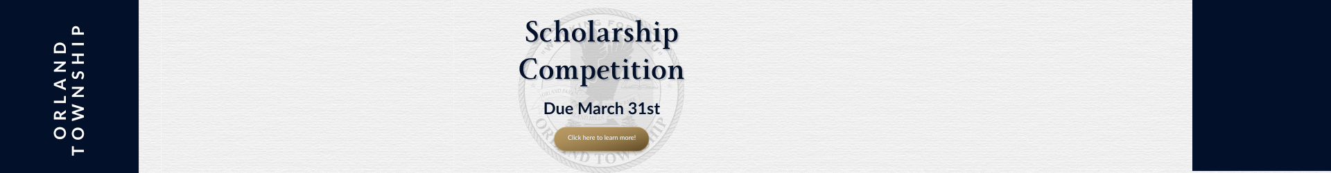 Banner for 2026 Orland Township Scholarship Competition